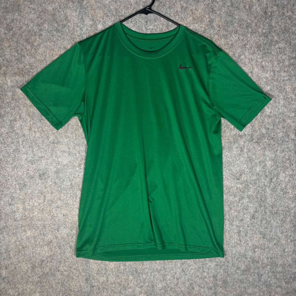 Nike Dri-FIT T-Shirt Mens Medium Green Short Sleeve Swoosh 718833-302 Training